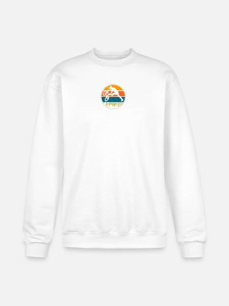 Retro Sunset BMX Rider - Champion Unisex Powerblend Sweatshirt - white
