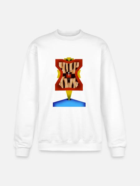 Crazy Face - Champion Unisex Powerblend Sweatshirt - white