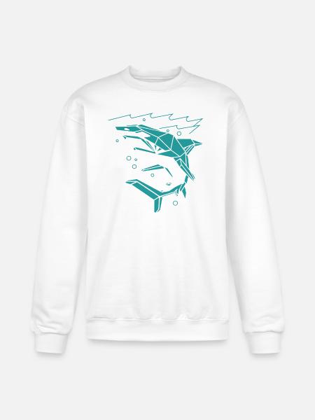 Polygon Shark - Champion Unisex Powerblend Sweatshirt - white