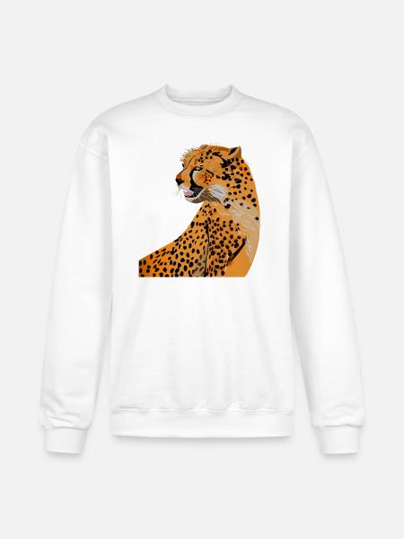 Cheetah - Champion Unisex Powerblend Sweatshirt  - white
