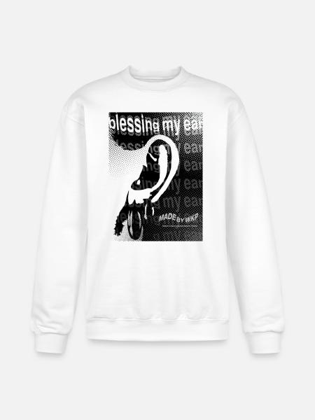 Echo Ear Blessing Halftone Art - Champion Unisex Powerblend Sweatshirt - white