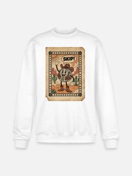 Desert Cowboy Skip Card - Champion Unisex Powerblend Sweatshirt - white