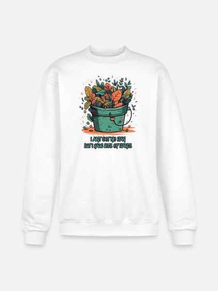 Bucket Overflowing with Plants - Champion Unisex Powerblend Sweatshirt - white