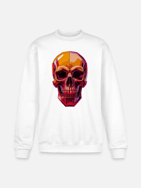 Polygon Skull – Geometric Skull Art - Champion Unisex Powerblend Sweatshirt - white