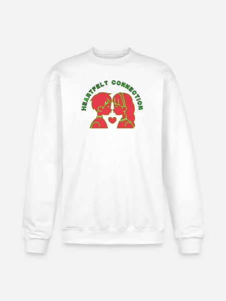 Heartfelt connection logo - Champion Unisex Powerblend Sweatshirt - white