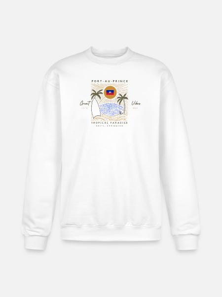 Port-au-Prince, Haiti - Champion Unisex Powerblend Sweatshirt - white