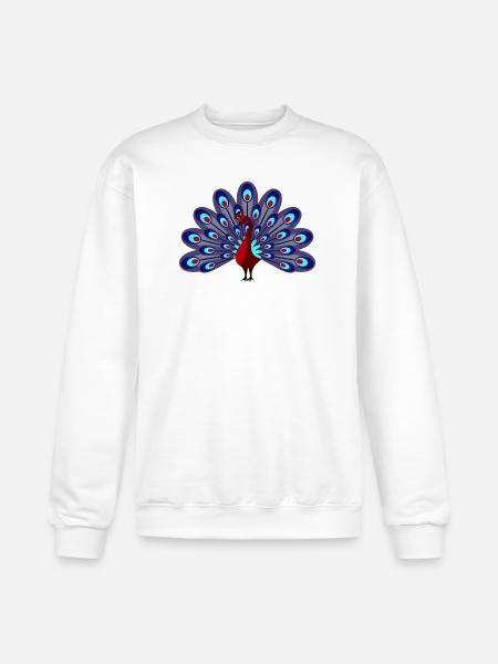 Peacock Burgundy - Champion Unisex Powerblend Sweatshirt - white