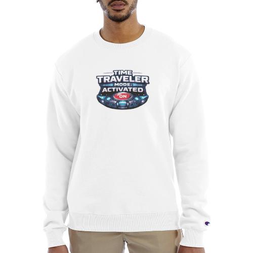 Time Traveler Mode – Futuristic Neon Sci-Fi Tee - Champion Unisex Powerblend Sweatshirt 
