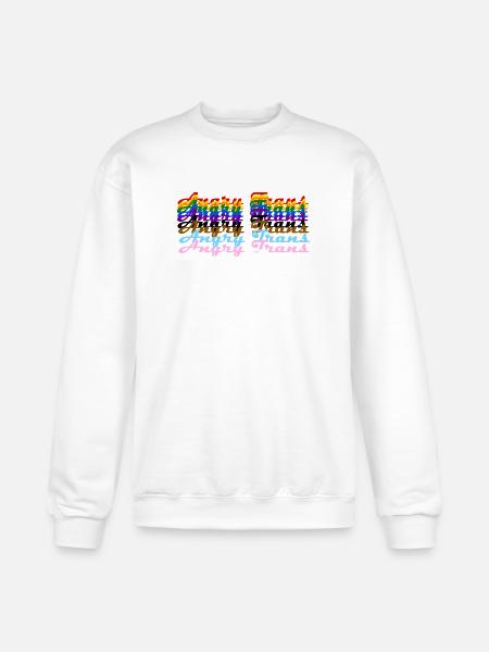 Angry Trans - Champion Unisex Powerblend Sweatshirt - white