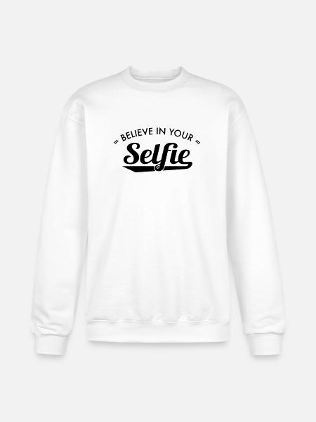 selfie - Champion Unisex Powerblend Sweatshirt - white