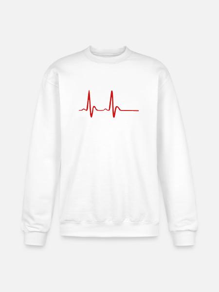Heartbeat, ECG, EKG - Champion Unisex Powerblend Sweatshirt  - white