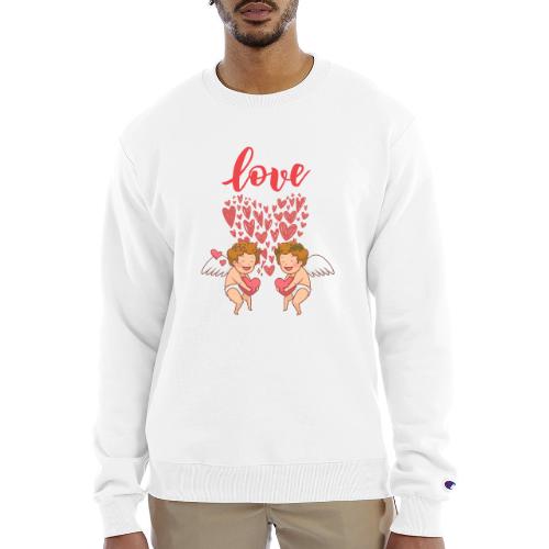 Cupid Love Designs, cupid love angel vibration. - Champion Unisex Powerblend Sweatshirt 