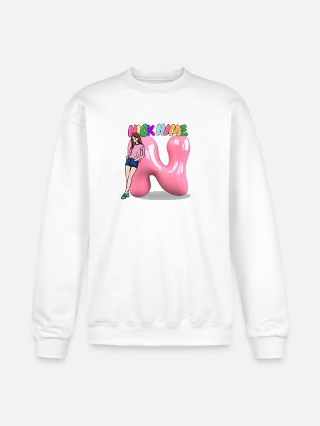 Nick Name N - Champion Unisex Powerblend Sweatshirt - white