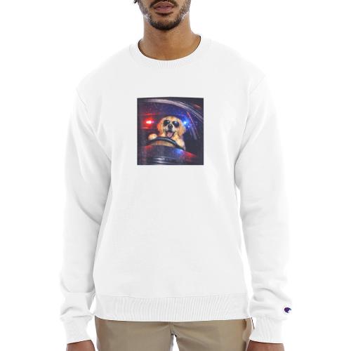 Funny Police Golden Retriever Meme Tee - Champion Unisex Powerblend Sweatshirt 