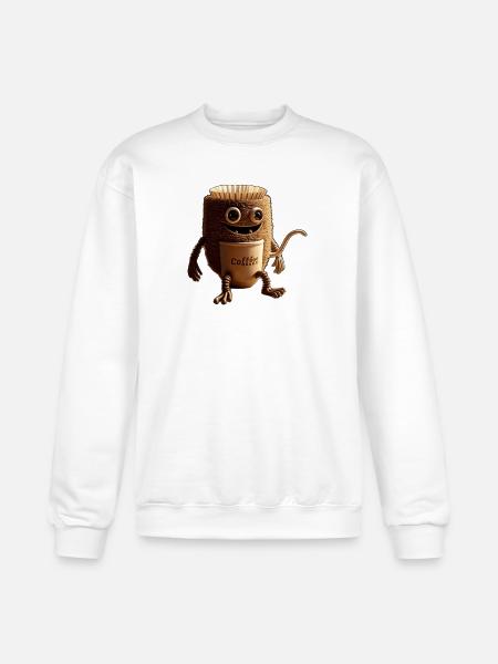 Coffee Monster - Champion Unisex Powerblend Sweatshirt - white
