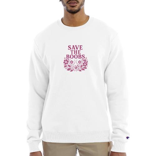 Save the boobs floral - Champion Unisex Powerblend Sweatshirt 