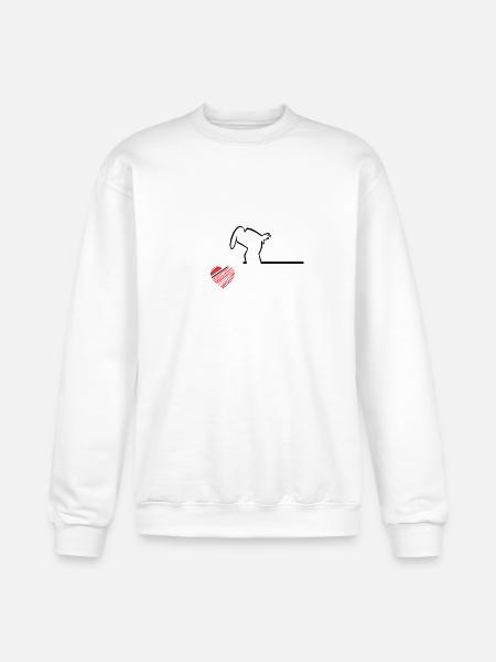 heart bag - Champion Unisex Powerblend Sweatshirt - white