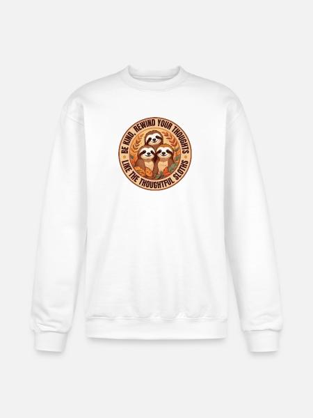 Be Kind Sloth - Champion Unisex Powerblend Sweatshirt - white