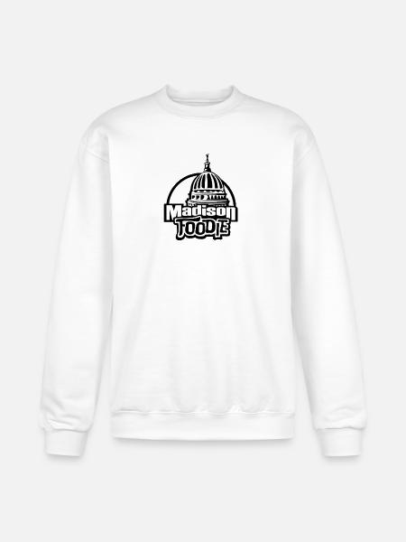 Madison Foodie w/ Capitol B&W - Champion Unisex Powerblend Sweatshirt  - white