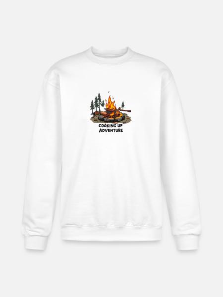 Campfire Cooking - Champion Unisex Powerblend Sweatshirt - white