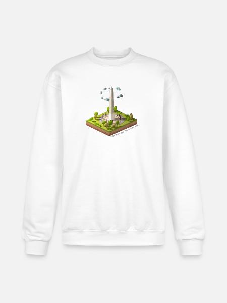 Geometric low poly Washington Monument - Champion Unisex Powerblend Sweatshirt  - white