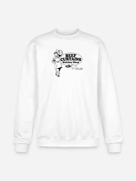 Beef Curtains Butcher Shop - Champion Unisex Powerblend Sweatshirt  - white