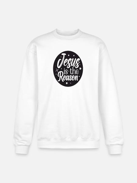 Jesus is the Reason - Champion Unisex Powerblend Sweatshirt - white