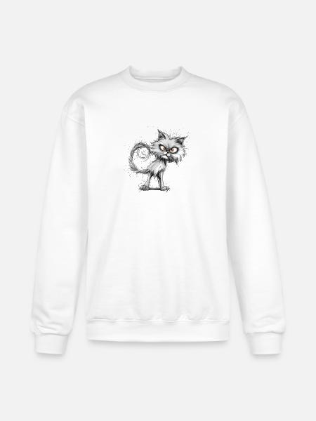 Funny Cat - Champion Unisex Powerblend Sweatshirt - white