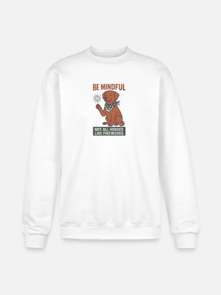 Be Mindful - Champion Unisex Powerblend Sweatshirt  - white