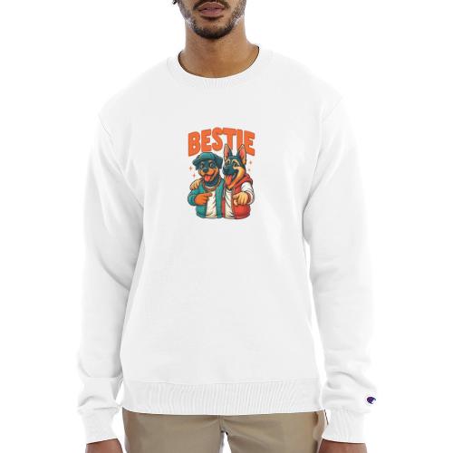 Hip Hop Dog Besties Shirt for Friends & Pet Lovers - Champion Unisex Powerblend Sweatshirt 