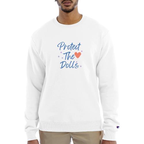 Protect The Dolls | Heart & Stars Typography - Champion Unisex Powerblend Sweatshirt 