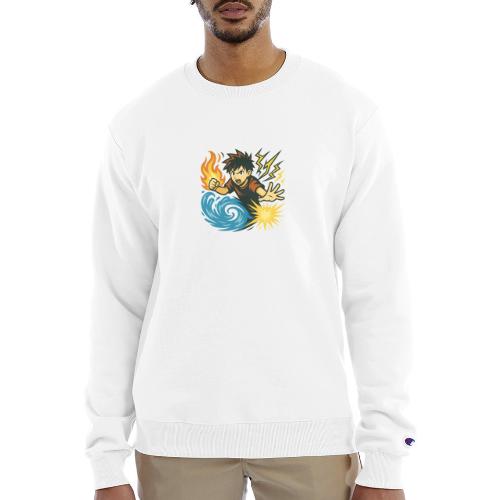 Anime Elemental Warriors | Fire, Water, Lightning - Champion Unisex Powerblend Sweatshirt 