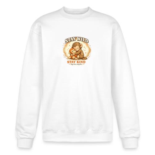 Stay Wild Stay Kind Punch Monkey Hug - Champion Unisex Powerblend Sweatshirt 