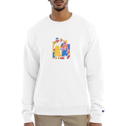 Bold Geometric Duo Pop Art - Champion Unisex Powerblend Sweatshirt 
