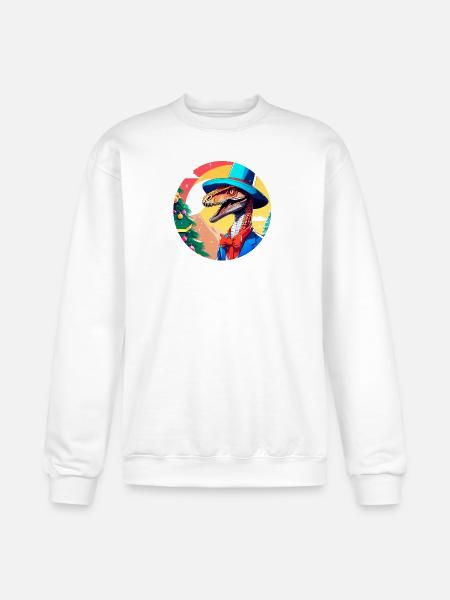Merry Raptor Christmas - Champion Unisex Powerblend Sweatshirt - white
