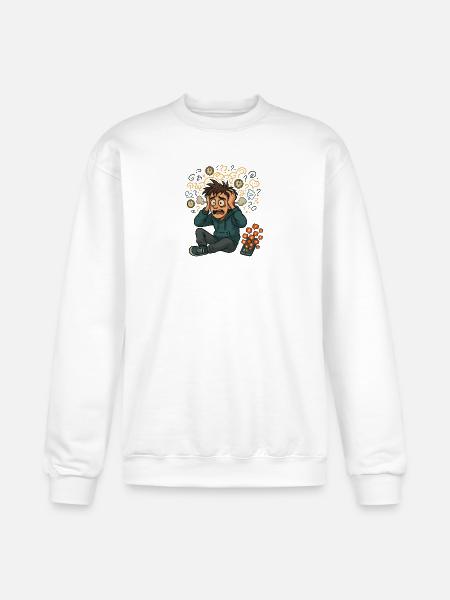 Overthink Overload - Champion Unisex Powerblend Sweatshirt - white