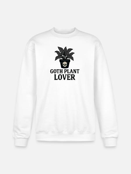 Goth Plant Skull Design - Champion Unisex Powerblend Sweatshirt  - white
