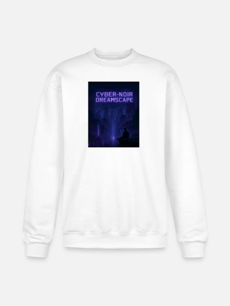 Cyber-Noir Dreamscape Design - Champion Unisex Powerblend Sweatshirt - white