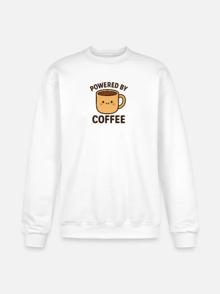 Adorable Coffee Power Emblem - Champion Unisex Powerblend Sweatshirt - white
