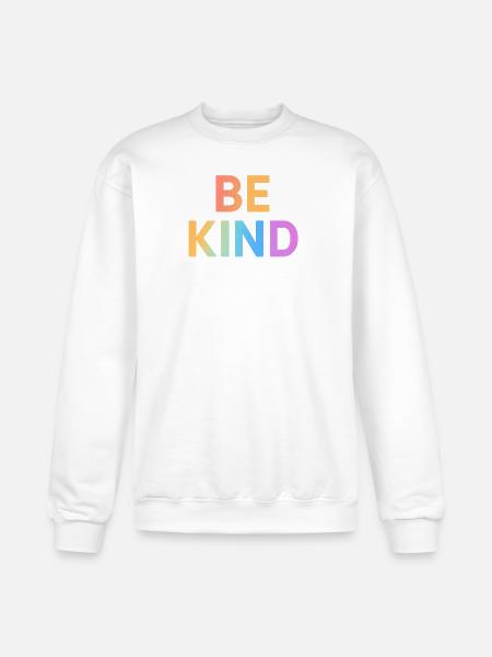 Be Kind Gradient Letters - Champion Unisex Powerblend Sweatshirt - white