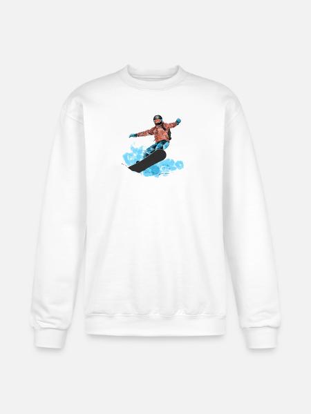 Snowboard Jump Neon Splash - Champion Unisex Powerblend Sweatshirt - white