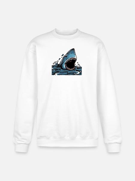 Shark Attack Splash - Champion Unisex Powerblend Sweatshirt - white