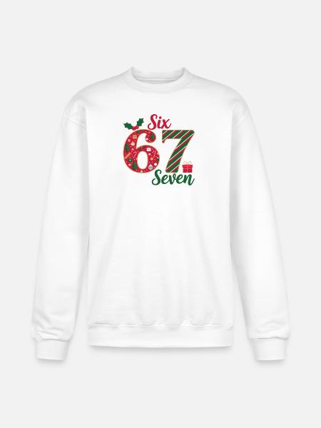 Six Seven Christmas Countdown - Champion Unisex Powerblend Sweatshirt - white