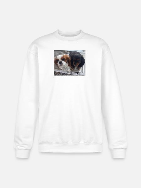 Cavalier Duo on Bench - Champion Unisex Powerblend Sweatshirt  - white