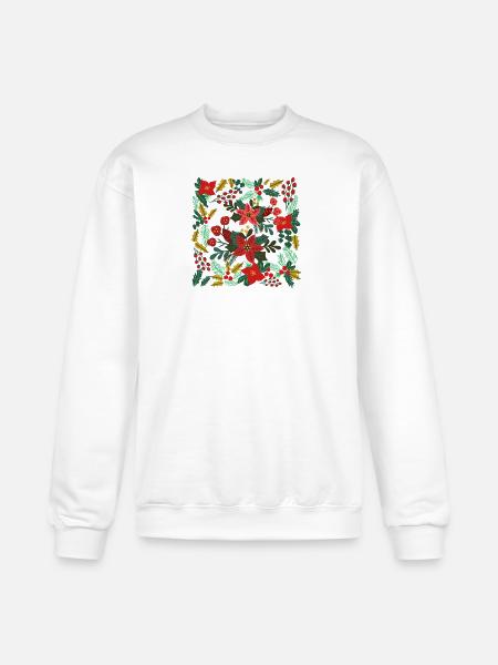 Boho Floral Christmas - Champion Unisex Powerblend Sweatshirt  - white