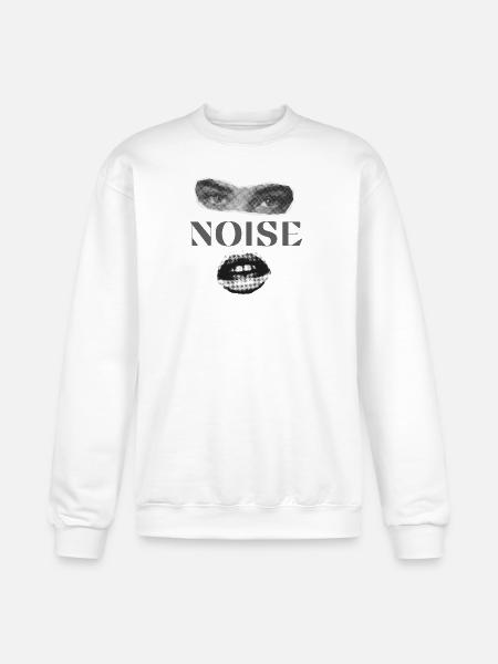Halftone Noise Face - Champion Unisex Powerblend Sweatshirt - white