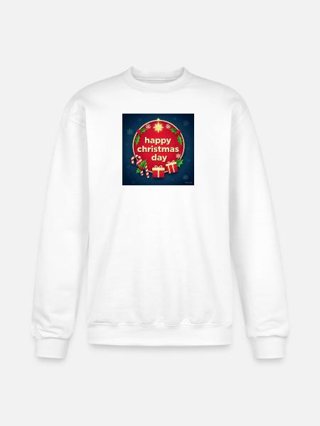 Happy Christmas Day Circle - Champion Unisex Powerblend Sweatshirt  - white