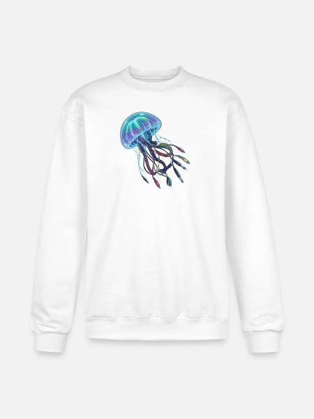 Neon Brainwire Circuit - Champion Unisex Powerblend Sweatshirt - white