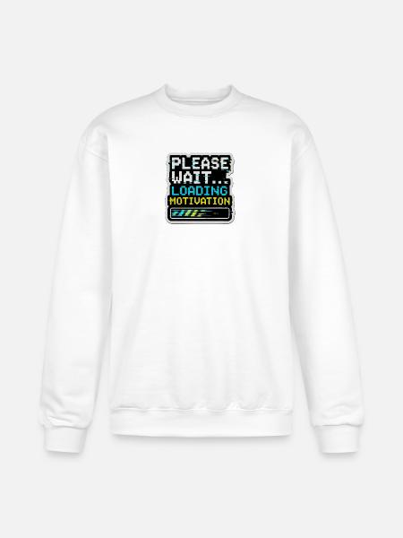 Please Wait Loading Motivation - Champion Unisex Powerblend Sweatshirt - white