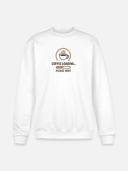 Coffee Loading Please Wait - Champion Unisex Powerblend Sweatshirt - white